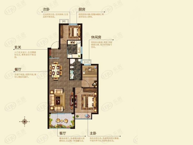 项目介绍 福山万城华府主力户型为80~120㎡(图2)